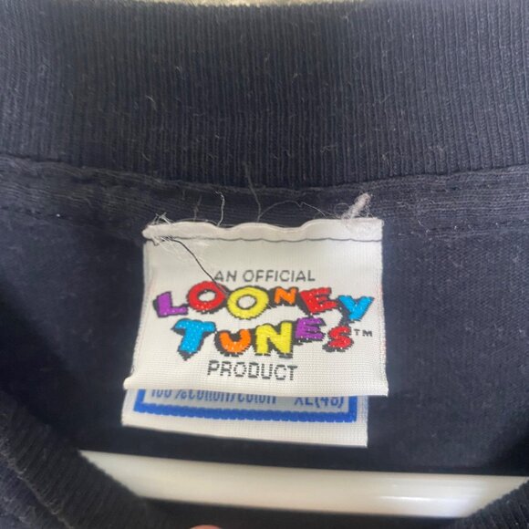 Vintage Looney Tunes Graphic Shirt XL Black Taz Treats USA Long Sleeves Tee - Picture 2 of 12